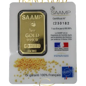 Francegold Lingot 1 OZ, bullion, or d'investissement, cadeau, gift, Gold_bars