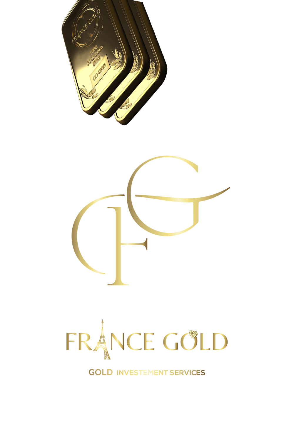 France gold 3 lingots withe bg