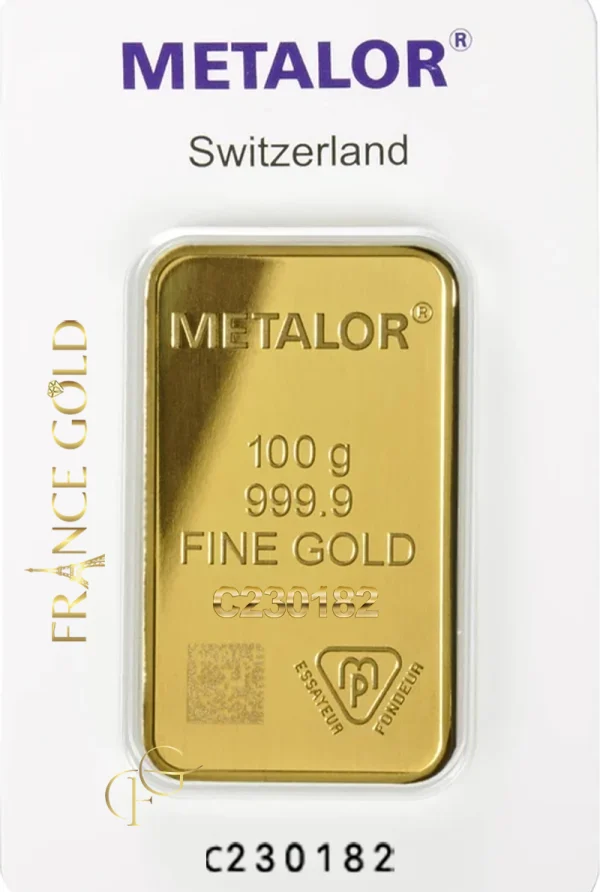 100g front Metalor Francegold