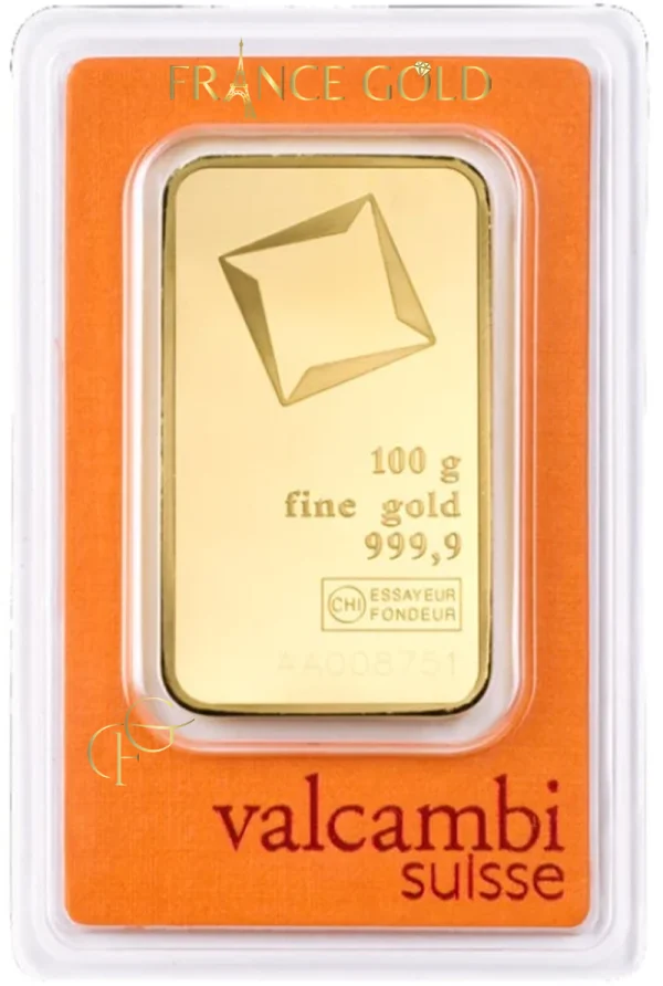 100g front Valcambi Francegold