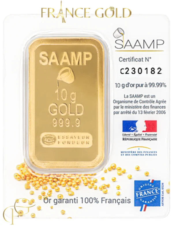 10g Saamp France gold with logo