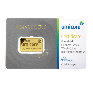 2.5 g Umicore Francegold