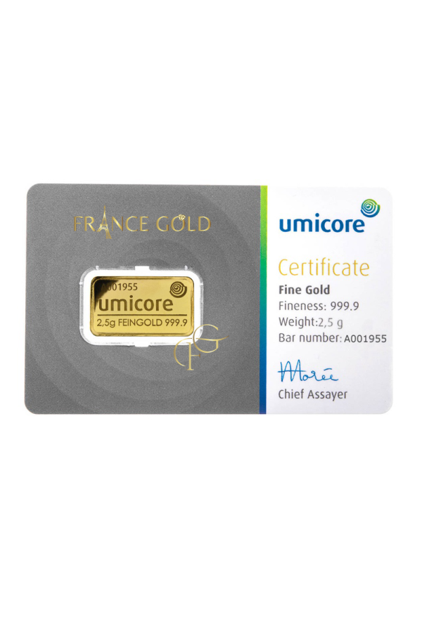 2.5 g Umicore Francegold