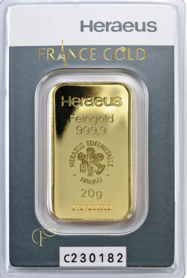 Front 20g Heraeus Francegold