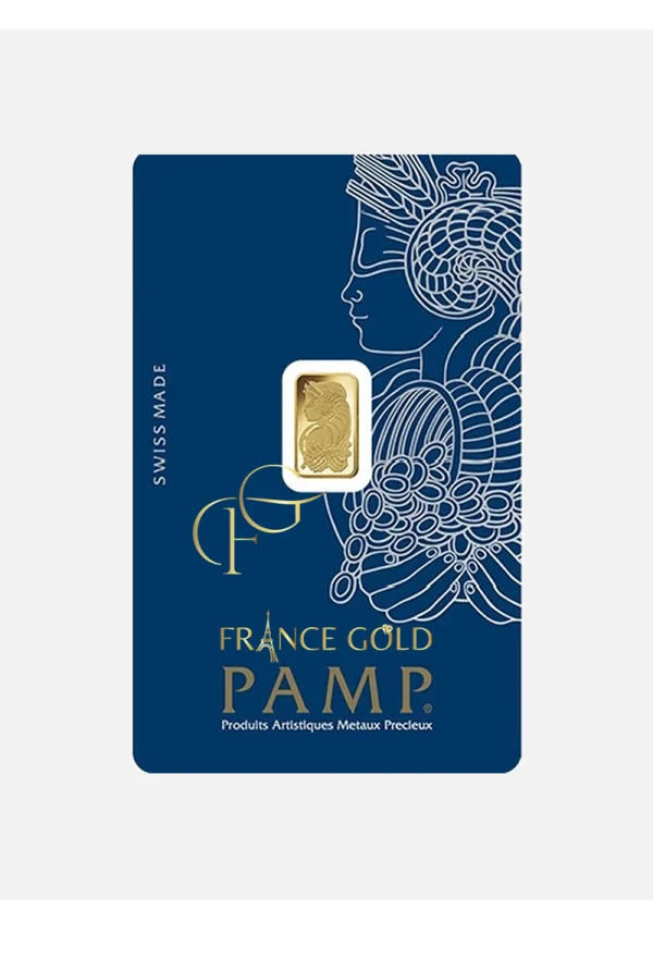 gold bar 24k pamp front 1g