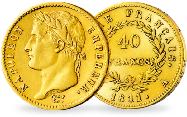 40 Francs en or massif «Napoléon Premier Tête Laurée