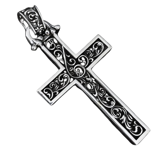 S925 Silver Handmade Cross Winged Pendant For Men Cervia Ronatelli 2 ezgif.com webp to png converter removebg preview