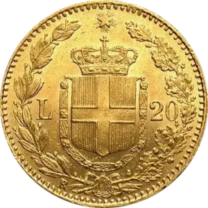 achat vente 20 Lire Or Italienne Umberto I
