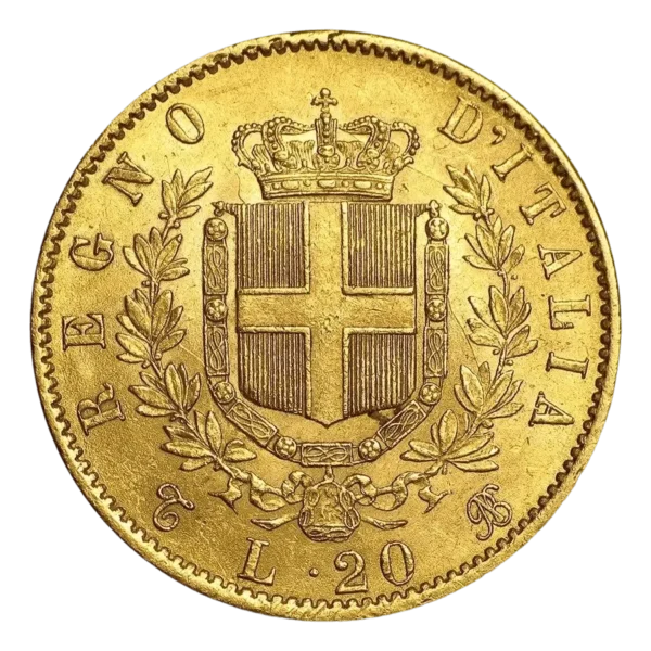 20 LIRES Victor Emmanuel II (Union Latine) – Image 2