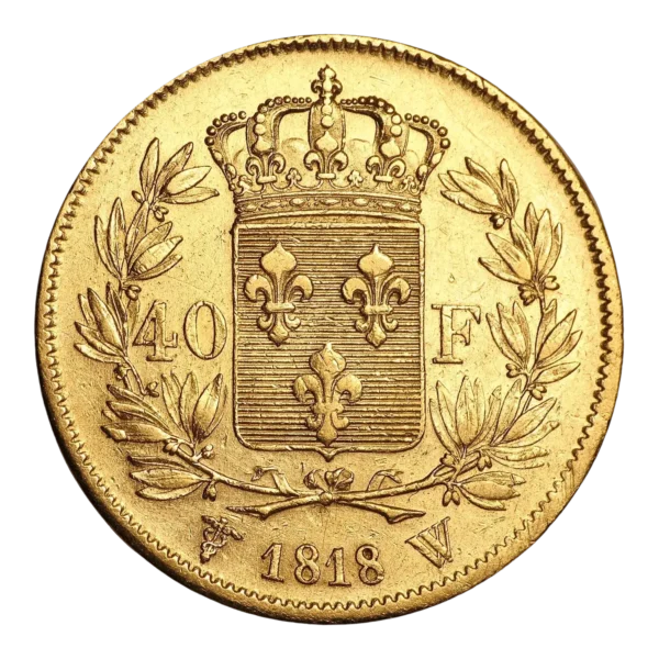 40 Francs Louis XVIII Pièce d'Or – Image 2